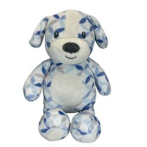 Baby's First By‎ Nemcor Dog 15" Plush Blue White Rattle Cuddle Buddy